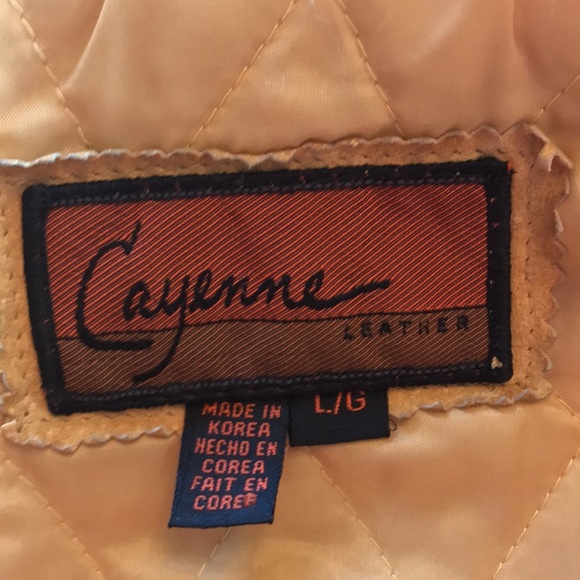 Cayenne suede sheepskin coat fur collar and cuffs - Picture 5 of 16